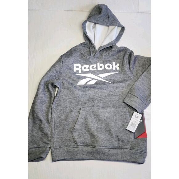 REEBOK Kids Unisex Pullover Hoodie size 14 Grey New With Tags - Picture 7 of 16